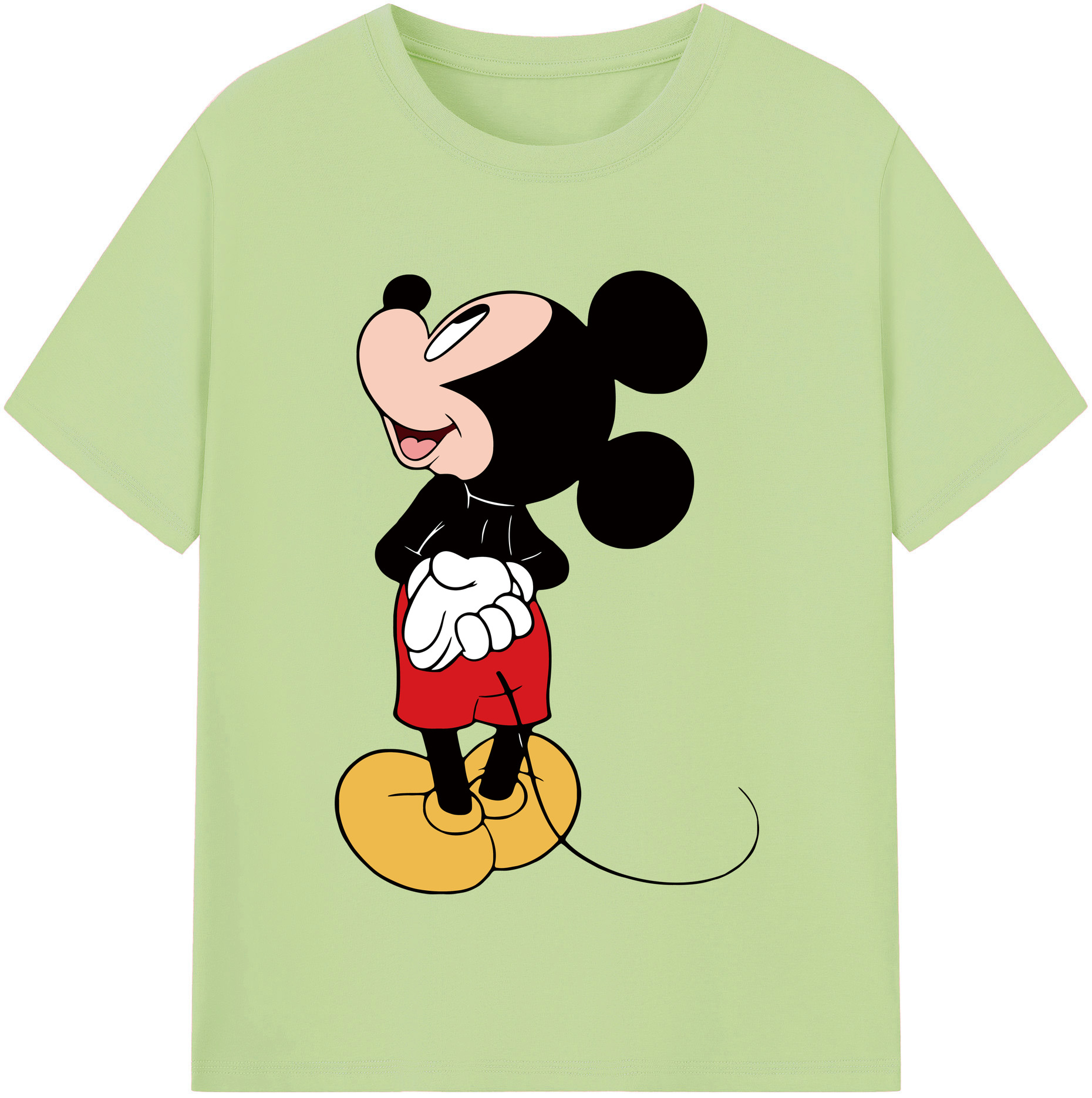 （画像用） ミッキーマウス Mickey Mouse 綿100％半袖Tシャツ（フロントプリント）
